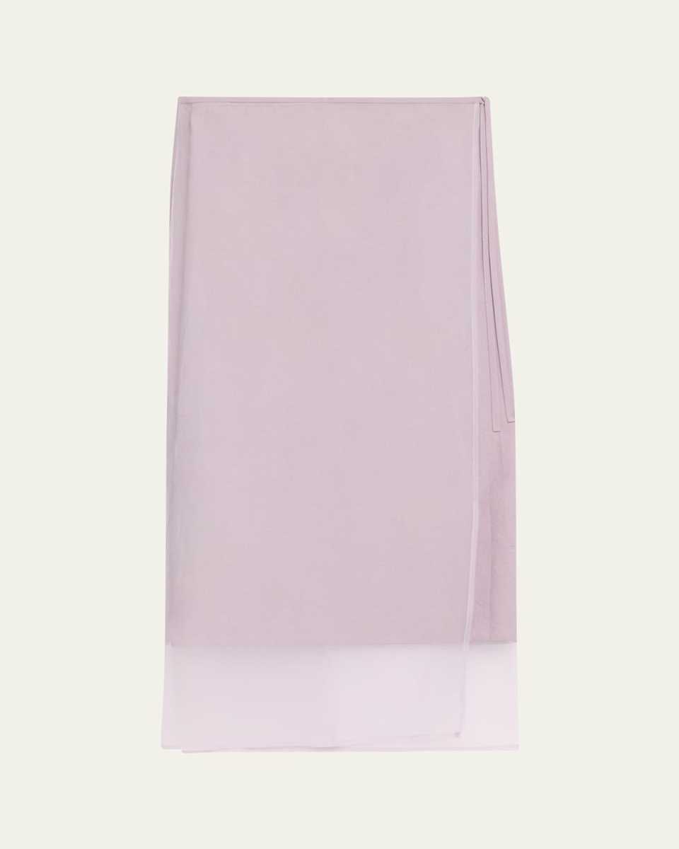 Crispy Cotton Midi Sarong Skirt